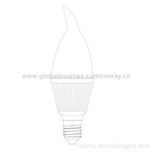 3W E14 LED Bulb with Bridgelux/Epistar/Epileds LED Chip and 2-year Warranty, 85-265V AC Voltage